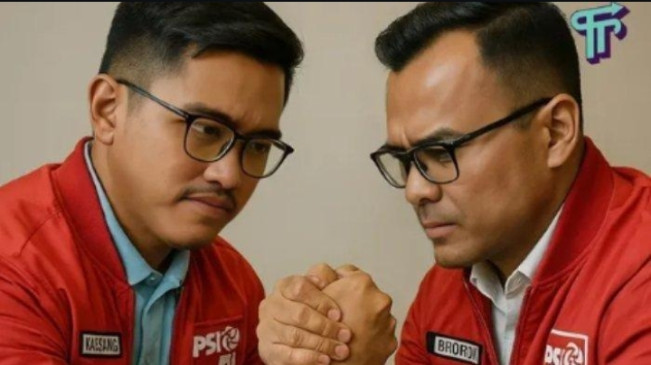 Dua calon ketua umum PSI di pemilihan raya, Kaesang Pangarep dan Bro Ron. [Instagram]
